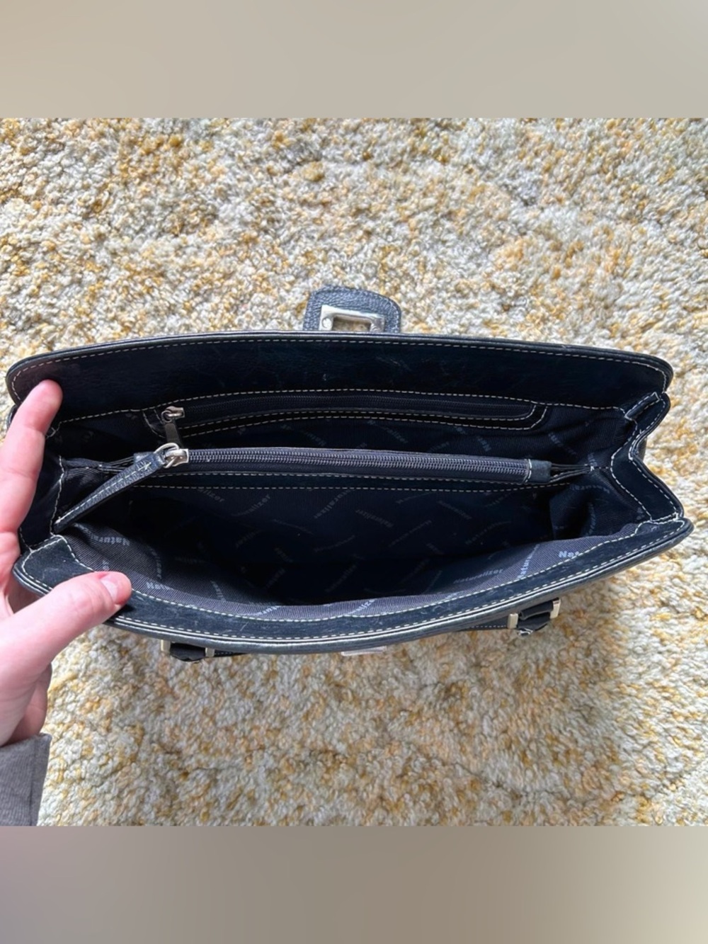 Black Leather Mini Handbag - Picture 6 of 6
